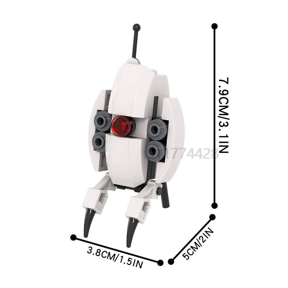 

MOC1114 Game Series 96Pcs Portal 2 MOC Brick Sentry Turret robot *3 Action Figure Building Blocks Toys For Kids Atlas and P-Body