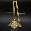 Wicca Dreifache Mondphase Hekate Göttin Halskette für Damen Herren Edelstahl Griechisches Rad der Hekate Kette Schmuck collier