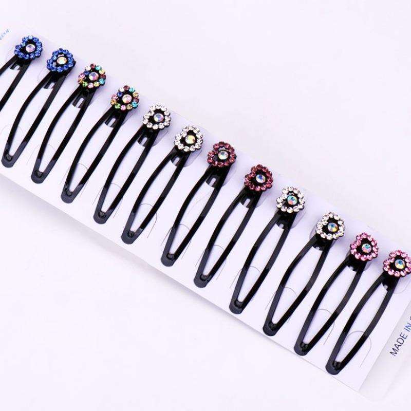 Hair Clip with Rhinestone and Pearl BB Clip Hair Accessory - Single Hair Clip Head Ornament for Adults and Children - Beach Hair Clip, Top Hair Clip as the picture