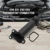 Coolant Distribution Pipe Outlet Heat Resistant Plastic Water Hose Joint Replaces E90E91E92E93 for 3.0L 4.4L Engines