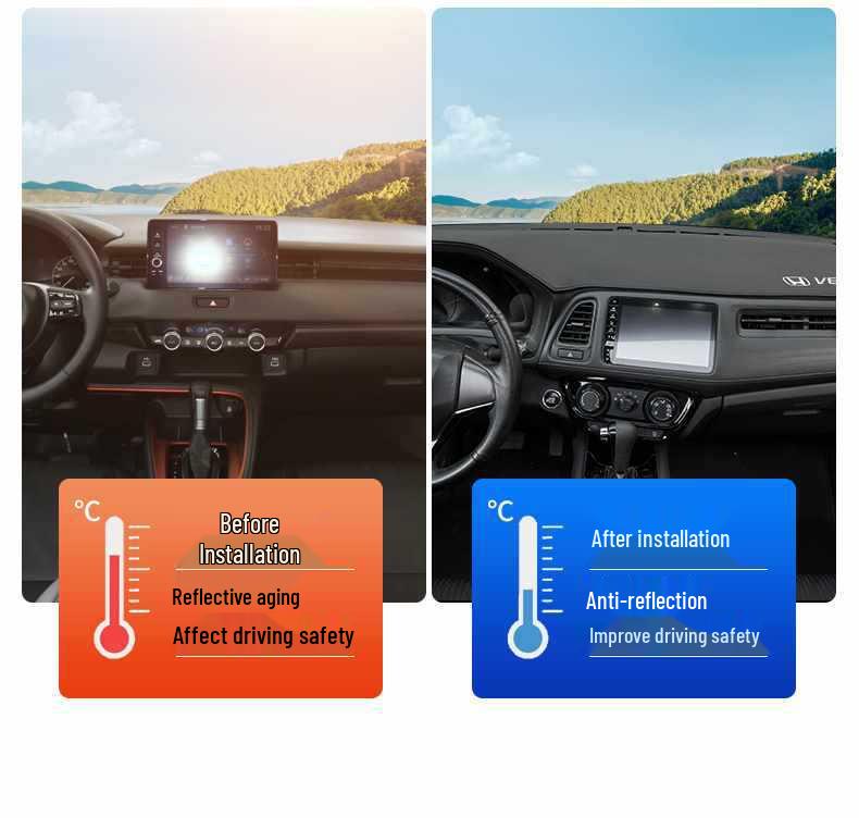 Binzhi Dashboard Sunshade Pad for Center Console - Sun Protection & Interior Decoration.