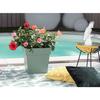 Square Flower Pot 32 Cm - EDA - Toscane - 22 L - 32 X 32 X H.32 Cm - Laurel Green