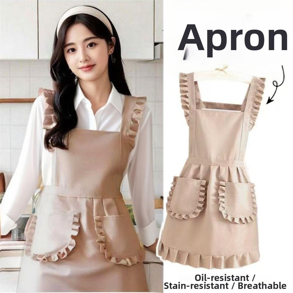 Cute Korean Style Apron Simple Waiter Sleeveless Apron Nail Shop Apron Kitchen