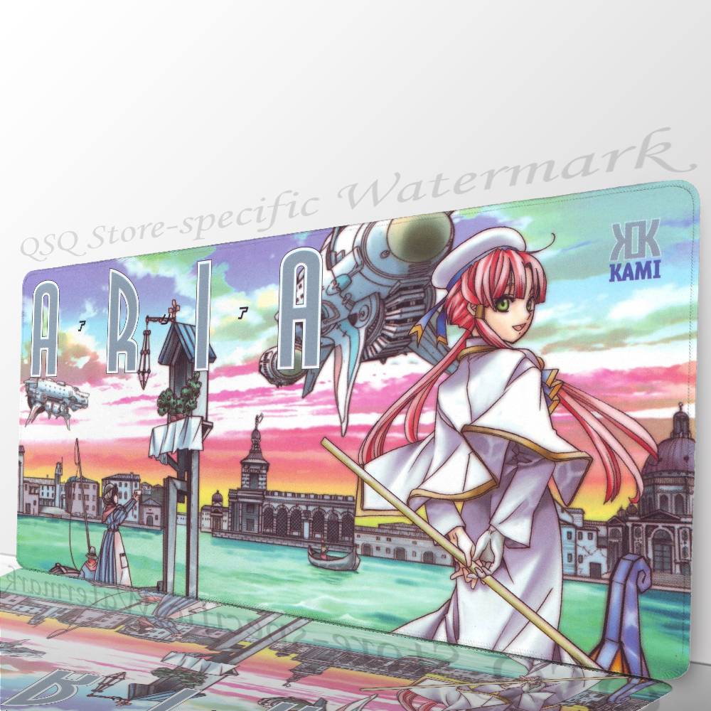 Akari Mizunashi Anime ARIA Mousepad Mouse Mat Desk Mat With Pad Gaming Accessories Prime Gaming XXL Keyboard Pad Padding Mat