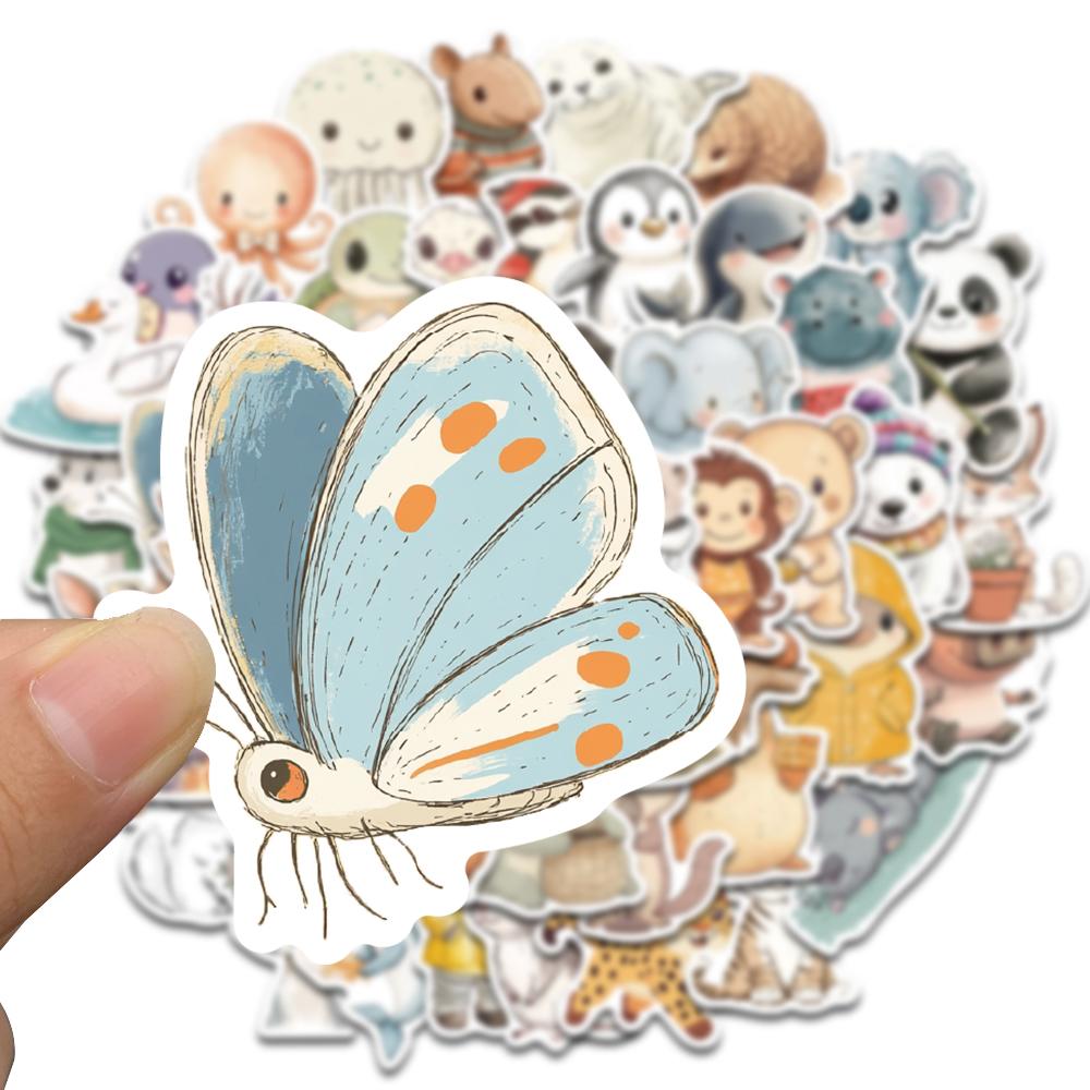 50PCS Comfortable Animal Symbols Stickers Notebooks Luggage Cartoon Personalized Laptop Gift Case DIY Phone Waterproof Sticker