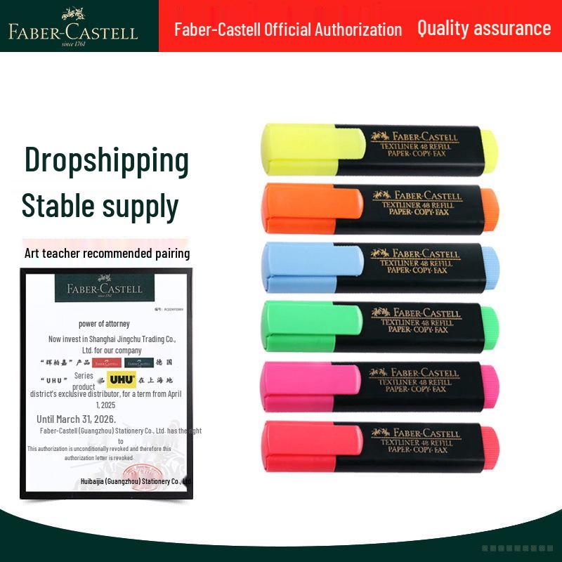 

Faber-Castell Fluorescent Highlighter Marker Set Chisel Tip синий