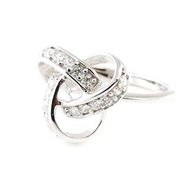 Silver Ring 'Goddess' White Silver (rhodium) - 13 Mm
