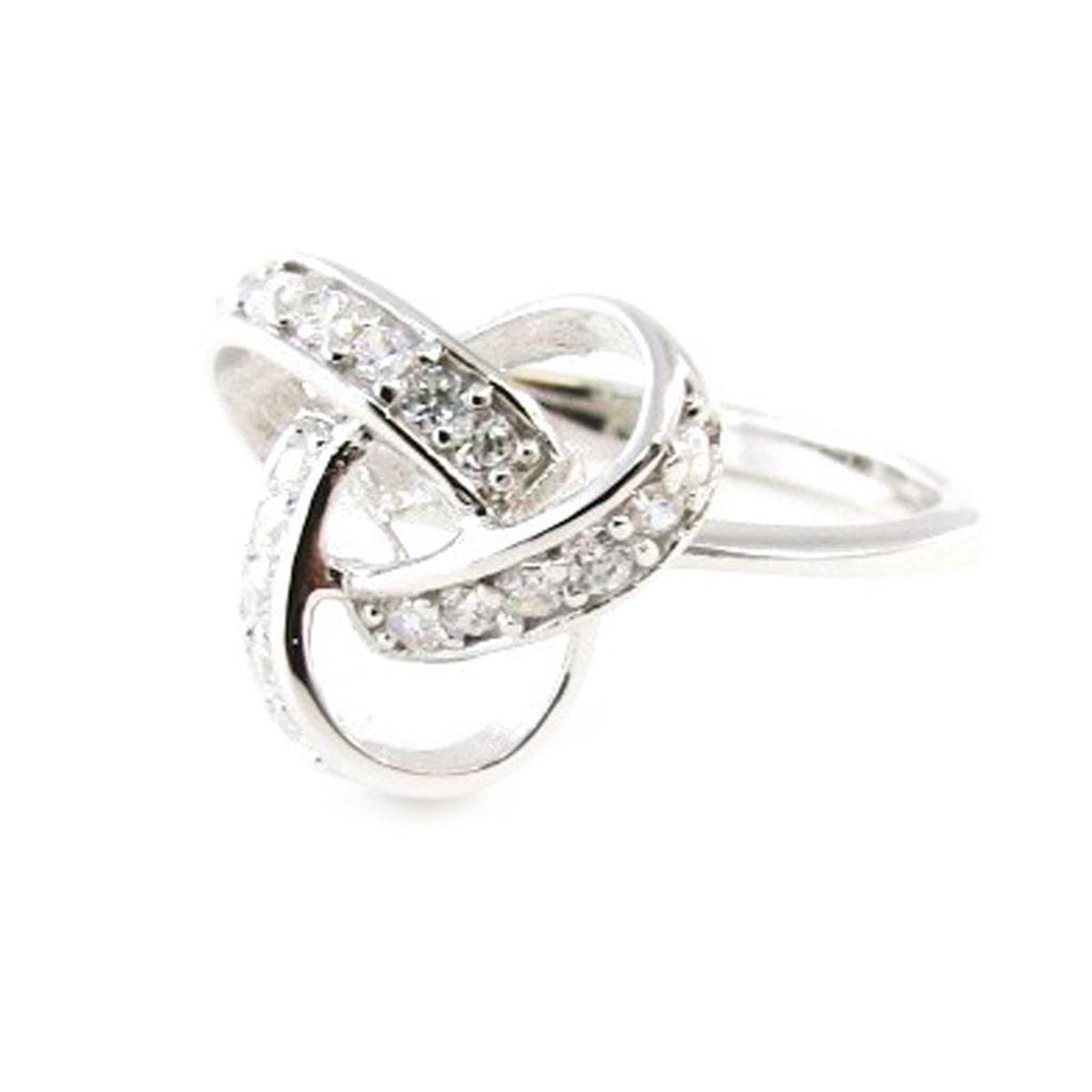 

Серебряное кольцо Богиня белое серебро (родий) - 13 мм