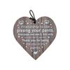 Wood Plaque Wall Art Decoration with Rope Car Hanging Ornament Christmas Tree Pendant Accessory Unique Friendship Gift