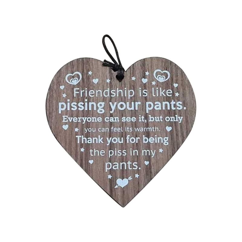 Wood Plaque Wall Art Decoration with Rope Car Hanging Ornament Christmas Tree Pendant Accessory Unique Friendship Gift