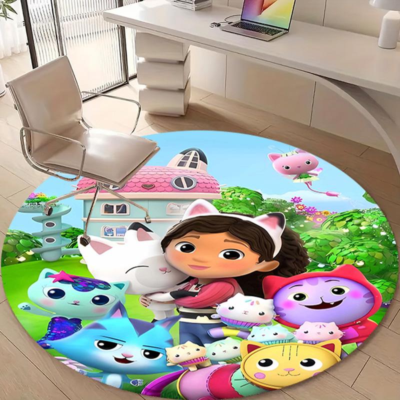 1pc Gaby's Bubble House2 Design Printed Area Round Carpet for Bedroom Living Room Home Decor Rugs Mat Non Slip Mat Rug for Bedside