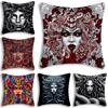 Pillow Covers Cartoon Snakeheaded Medusa Sofa Decorative Home Doublesided Printing Short Plush Cute Cushion Cover
