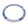Watch Bezels Inserts Blue Circle with Gold Words Ceramics Watch Dial Bezel Ring for Replacements