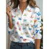 Large Size 3XL New Spring Autumn Women Shirts Fashion Cute 3D Animal