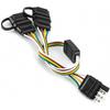 4 Way Y-Splitter Plug, 4 Pin Male To Dual Female Plugs with Extension Harness Dust Cap, Waterproof Plug & Play Wiring Connector for LED Tailgate