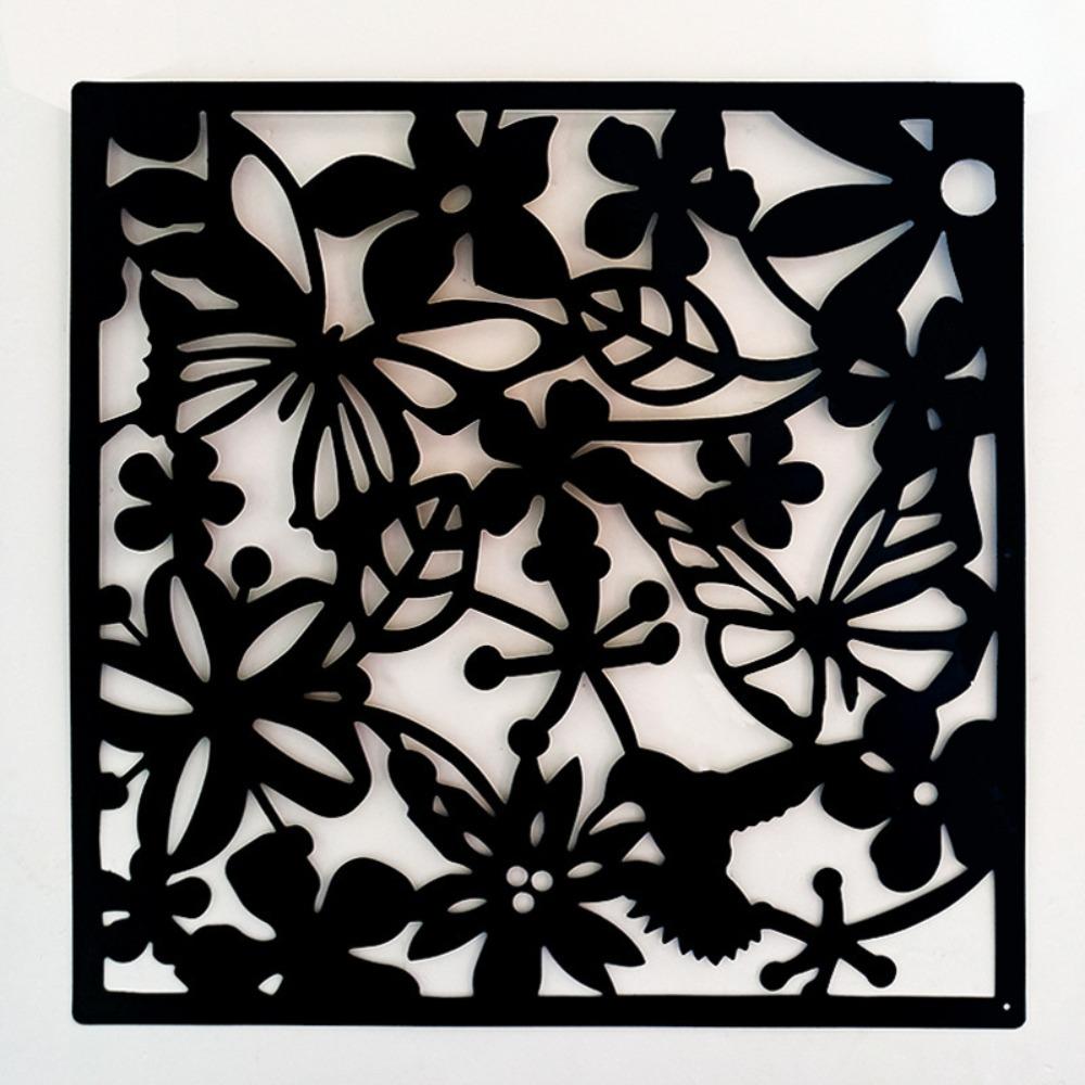 9Pcs Hollow Pattern Hanging Partition Screen Minimalist DIY Privacy Screen Office