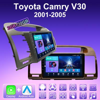 Radio para coche con Android Carplay de 2 DIN para Toyota Camry V30 2001-2005, reproductor multimedia, unidad principal, estéreo, navegación GPS, BT, WIFI, 2 + 32 GB