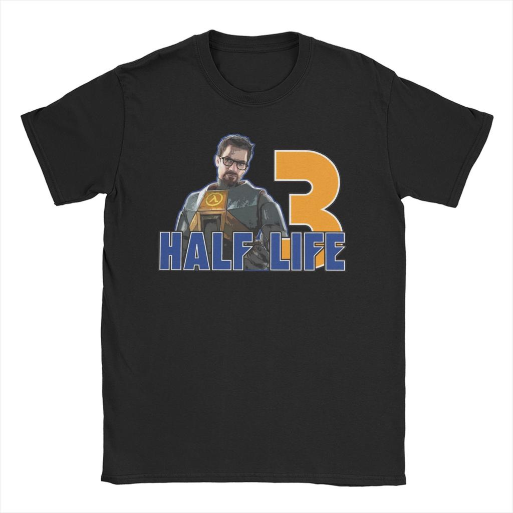 Half life 3 T-Shirts Unisex Damen 100% Baumwolle Freizeit-T-Shirts Rundhals-T-Shirts Kurzarm Kleidung Geburtstagsgeschenk