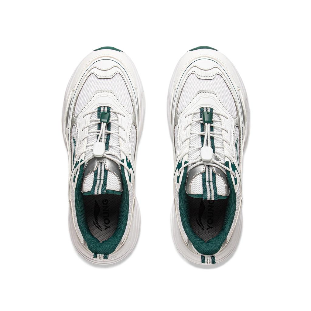 Li Ning Kids Sports Lifestyle Synthetic Leather Fabric Comfortable Fashion Versatile Casual Shoes Kids Casual Shoes YKCV074-15