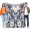 Floral Pattern Blanket Soft Cozy Bed Sofa Throw Lightweight Decorative Home Gift for All Seasons