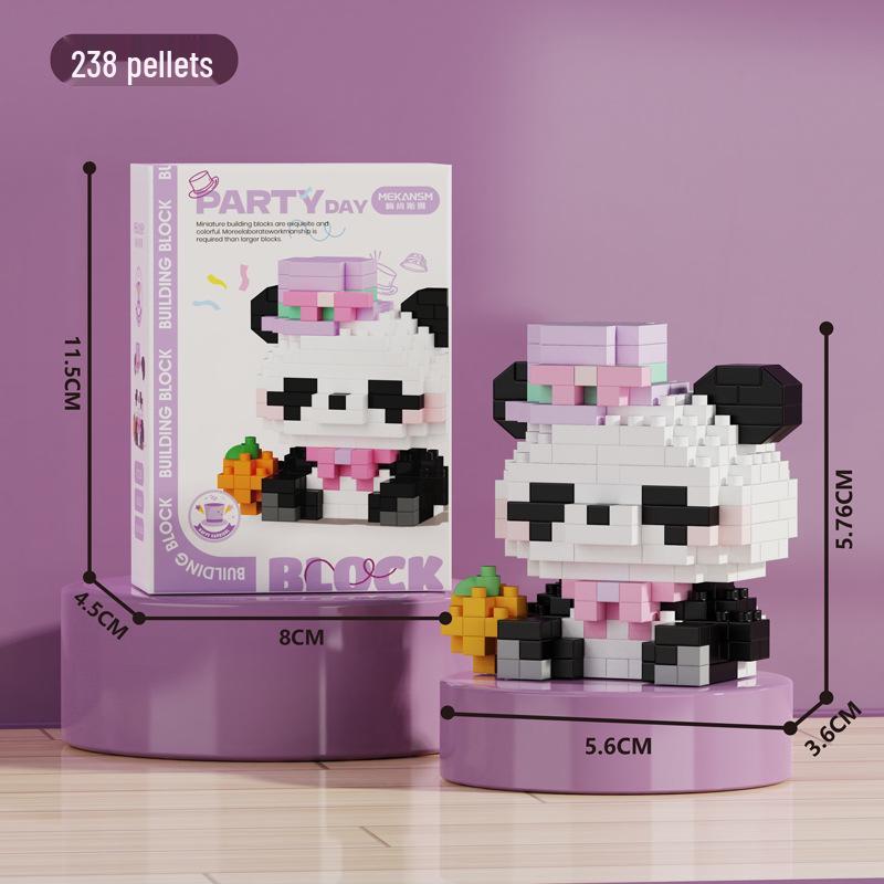 Le Cross-border High Meng Lan Giant Panda Building Blocks - Tiny Educational Toy for June 1st Children's Day