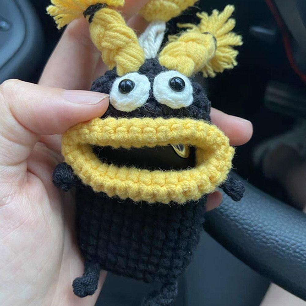 Key Chain Car Key Cover Car Key Clothes Big Mouth Key Pendant Sausage Mouth Key Bag Knitting Key Case Hand Woven Wool Key Bag