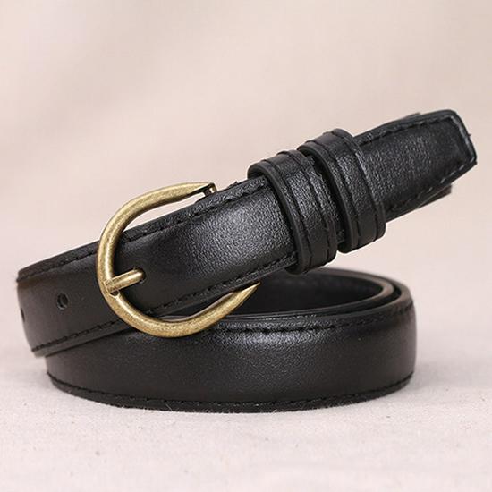 

Versatile Thin Leather Belt for Women s Jeans and Dresses - Korean Retro Style