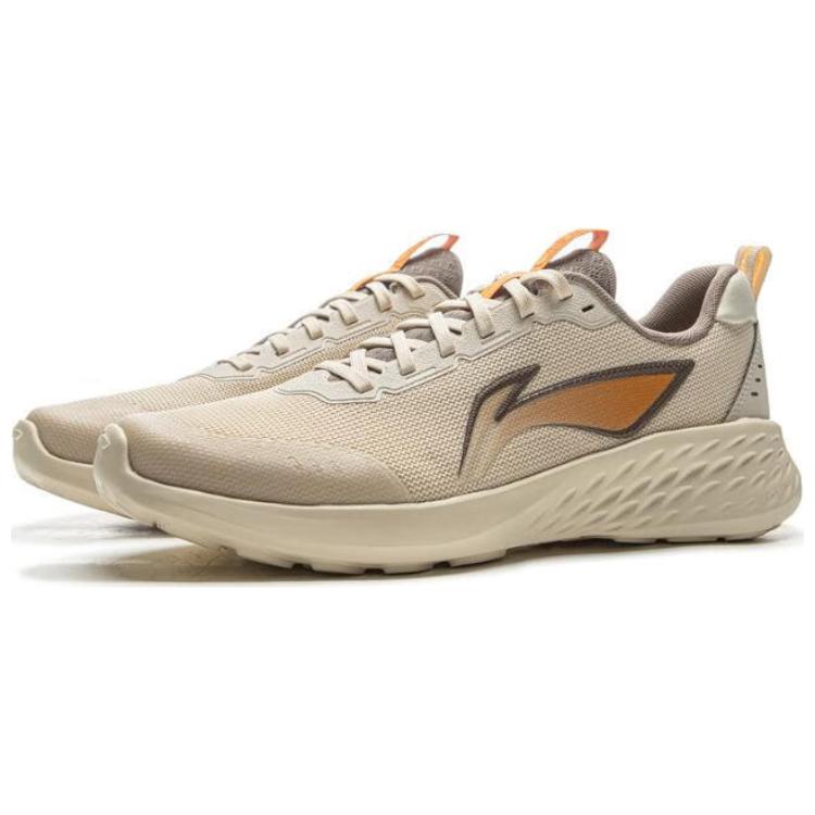 Li-Ning Lightweight Cloud Soft Rebound Casual Running Shoes Men Sneakers Beige ARSV037-10
