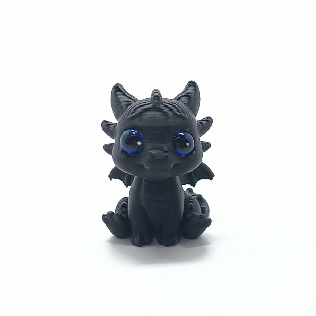 Miniature 3D Printed Flying Dragon Toy - Cute Children's Decor & Ornament Model