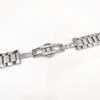 18Mm Three Beads Solid Stainless Steel Strap Butterfly Buckle Metal Stainless Steel Bracelet Watch Accessories