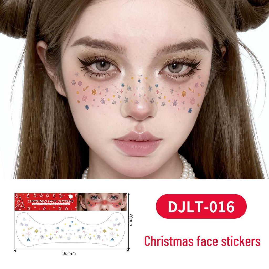 Christmas Tattoo Stickers: Easy-to-Remove Temporary Makeup Tattoos with Tree, Reindeer, and Snowflake Designs.