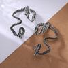 Retro Punk Gothic Alloy Dragon Earrings Wrapped Clip  Exaggerated Dragon Earrings