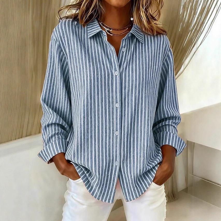 2025 TEMU 3D Print Women's Autumn Shirt - Trendy European & American Style