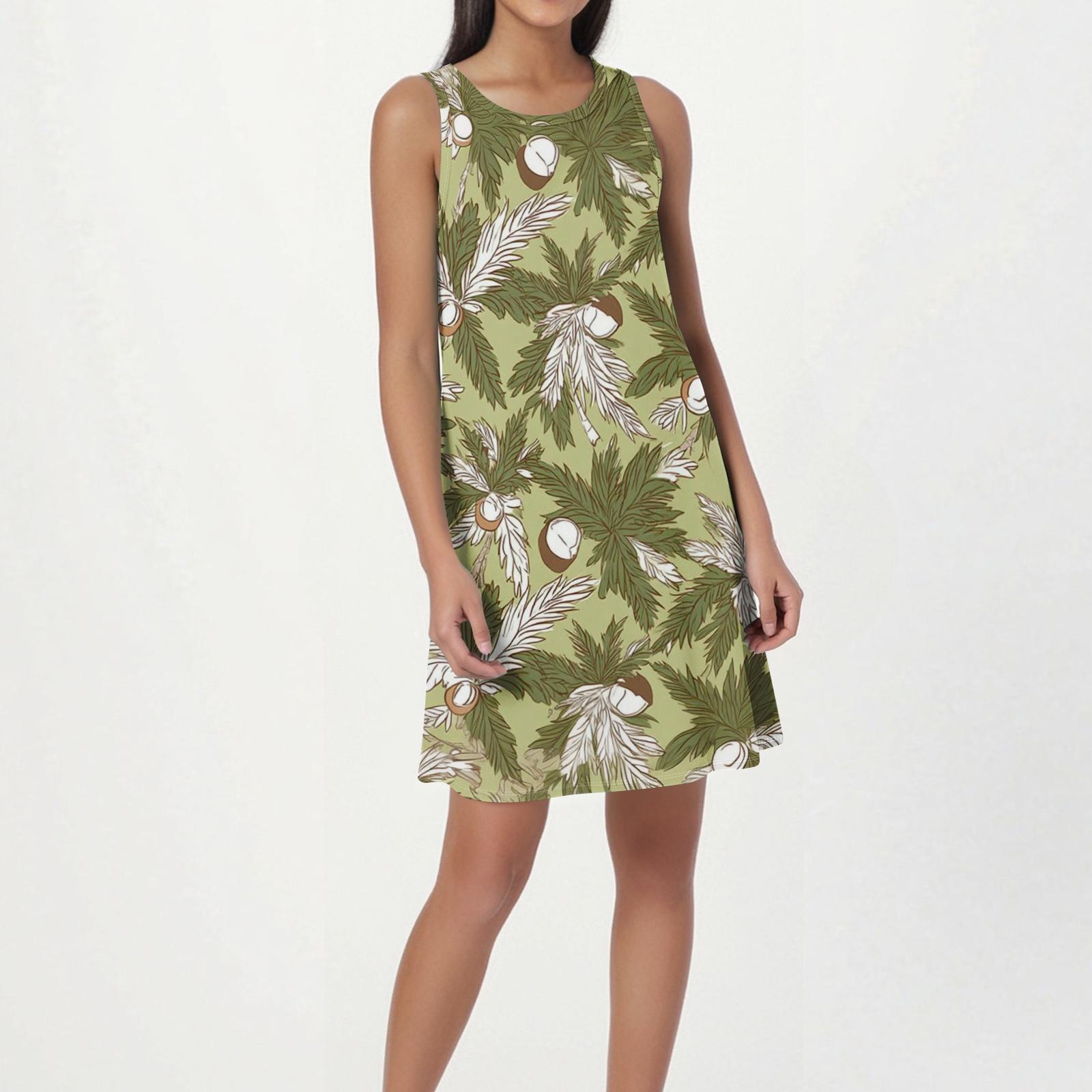 

Sleeveless Floral Print A-Line Dress for Women Summer Dresses for Women 2026 Sundresses for Women 2026 Summer Dress M