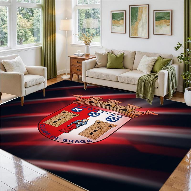 Braga FC Design Crystal Velvet Rug Soft Decorative Mat for Bedroom Entrance