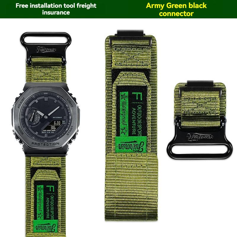 

для Casio Восьмиугольные Hachioji 5611 GM2100/GBM-2100 серии холщово-нейлоновый ремешок для часов альпинистский мужской браслет аксессуары GM2100 GBM-2100