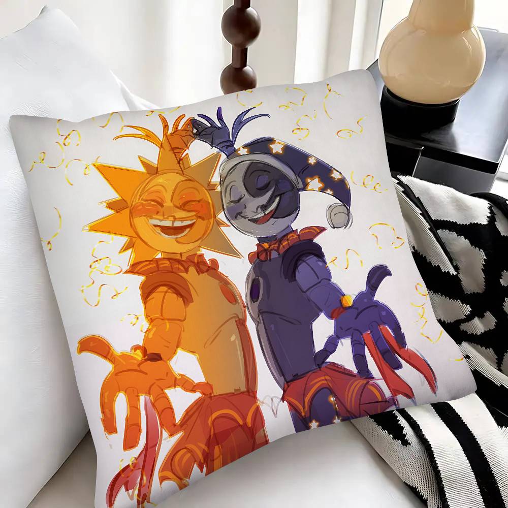Sundrop And Moondrop Pillow Case Fashion Square Pillowcase Bedroom Sofa Room Ins Decoration Leisure