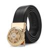 Men's Leather Belt with Rotatable Automatic Buckle - Stylish Business Trend Accessory