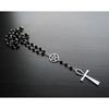 Egirl Jewelry Cool Black Beads Cross Star Pendant Necklace DIY Fashion Choker Y2K Necklace for Women Punk Accessory