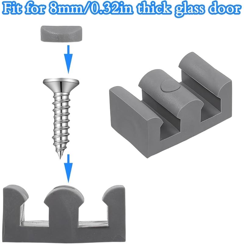 8 Pezzi Gancio Morbido in Silicone per Supporti da Parete per Bagno Installazione Facile Include Viti