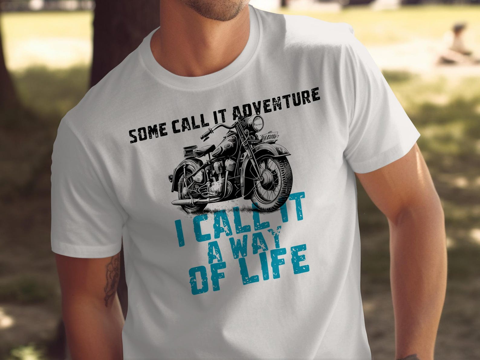 Vintage Motorcycle T-Shirt, Biker Life Adventure Tee, Rider Way of Life Top L