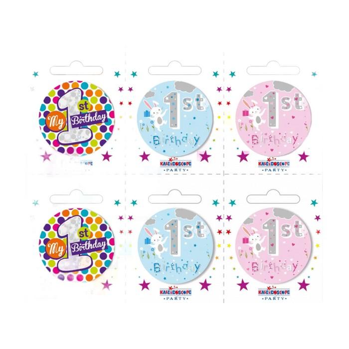 Apac 1st Birthday Badge (Pack of 6)