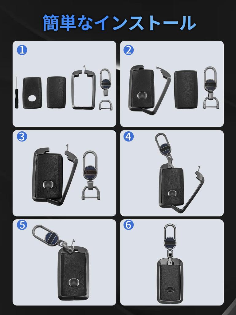 [HYCALY] Mazda Key Case Genuine Leather Smart Key Case Designed
