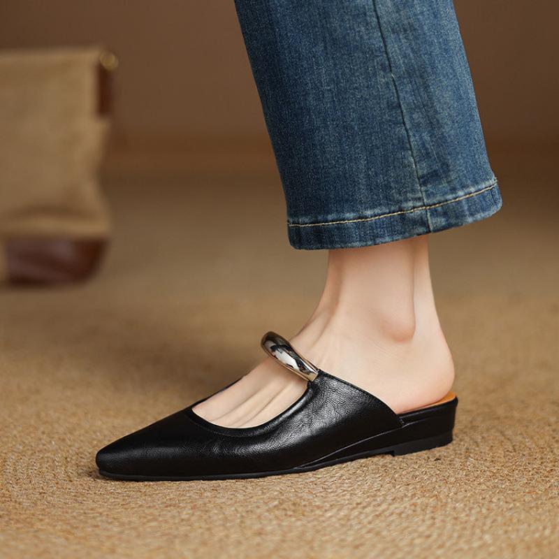 

Summer size cool slippers women s rubber soft sole casual new bag head slippers one foot brown wedge slippers 43 (customized non-return and exchange) чёрный