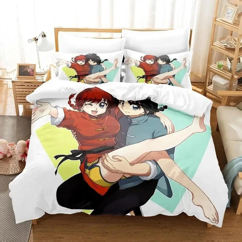 

Ranma Набор Постельного Белья Односпальный Двуспальный Печатный Комплект Постельного Белья С Наволочкой Мягкое Одеяло Мягкое Односпальное Двуспальное Queen Super King-Size Размеры 120*200cm Single