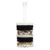 Aquarium Corner Filter Fish Tank Air Driven Sponge Filter Bio Filtration Corner Filter with Multi Kinds of Filter Media for Fry Shrimp Nano Fish Tank
