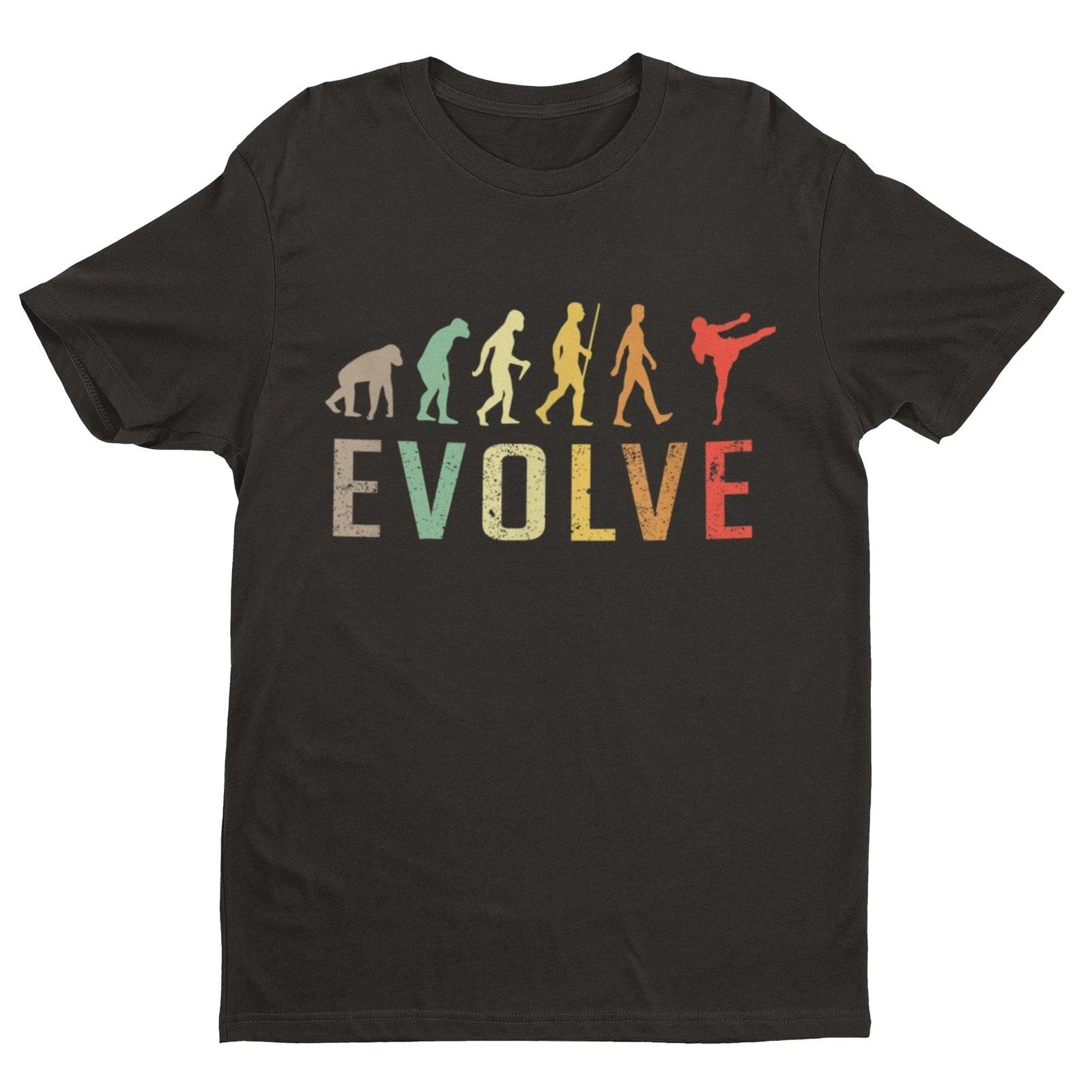 EVOLUTION OF KICKBOXING Funny T SHirt Ape To MUAY THAI Combat Sport Fitness M