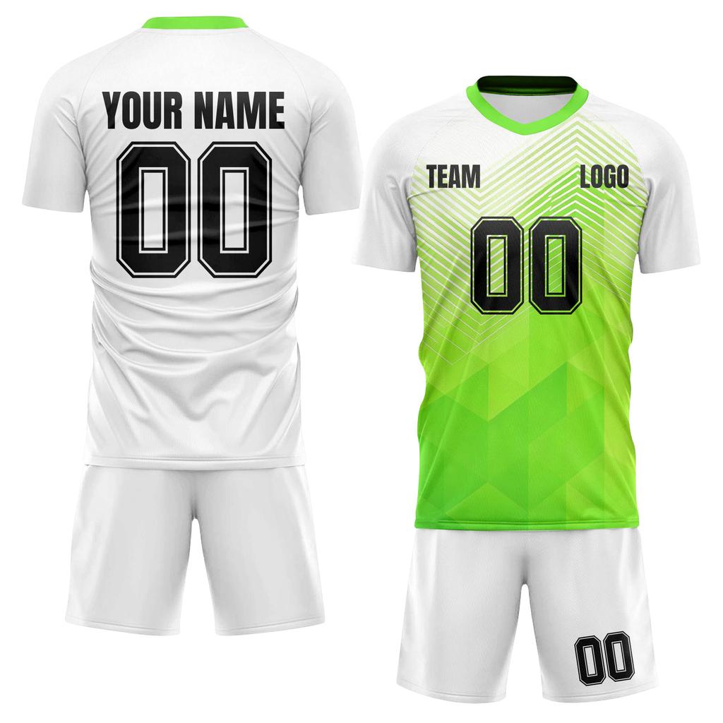 Men’s Short Sleeve Sports Jersey and Shorts Set Breathable -Wicking Quick Dry Athletic Uniform for Team Training DIY Custom Design