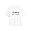 Li-Ning Fashion Print Short Sleeve Cultural Shirt T-Shirt Comfortable Breathable Shorts Casual Sports Suit Unisex suit D61-1+V157-1