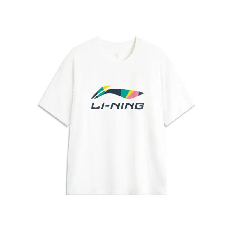Li-Ning Fashion Print Short Sleeve Cultural Shirt T-Shirt Comfortable Breathable Shorts Casual Sports Suit Unisex suit D61-1+V157-1